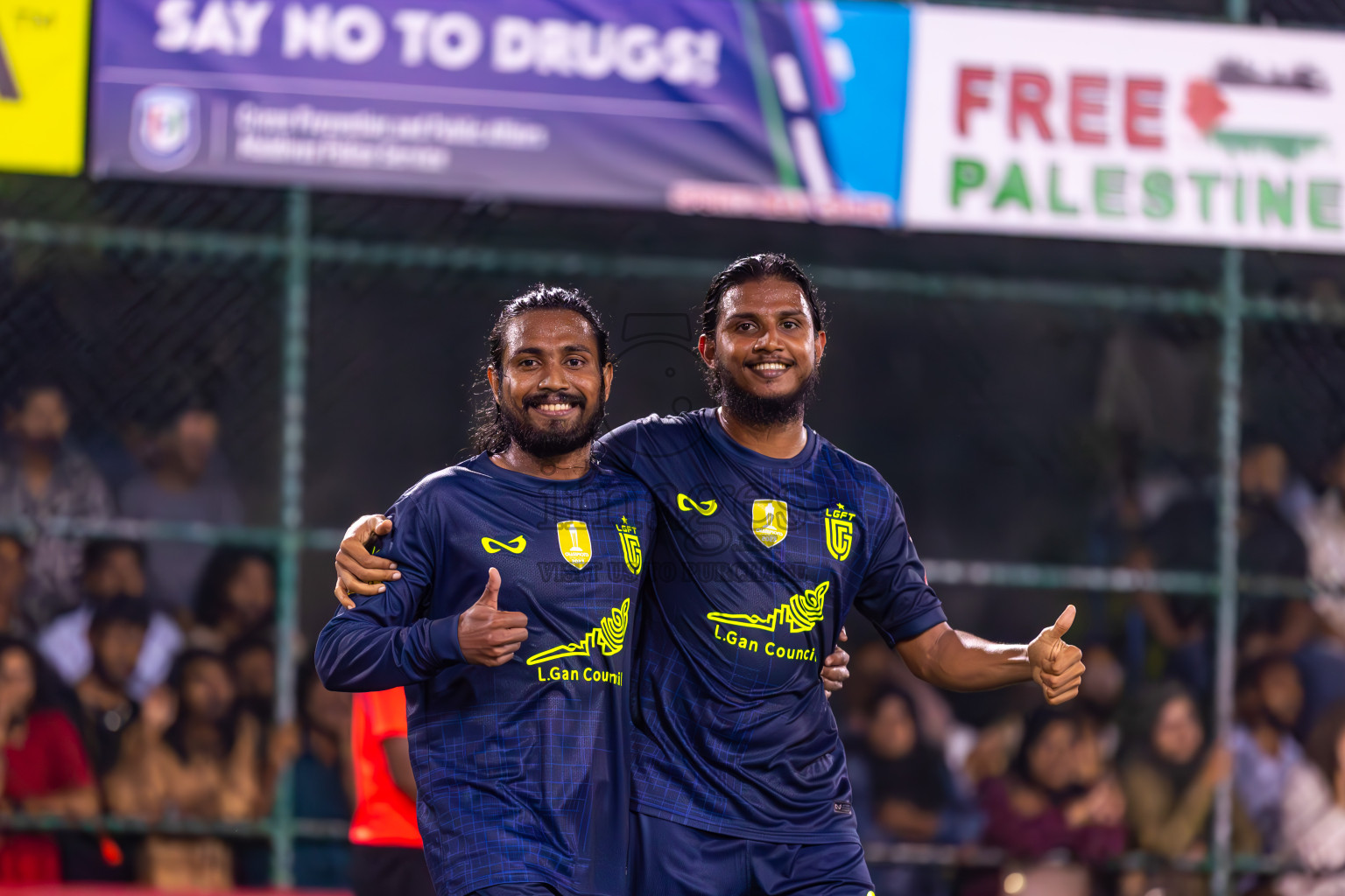 L Maabaidhoo vs L Gan in Day 16 of Golden Futsal Challenge 2024 was held on Tuesday, 30th January 2024, in Hulhumale', Maldives Photos: Ismail Thoriq / images.mv