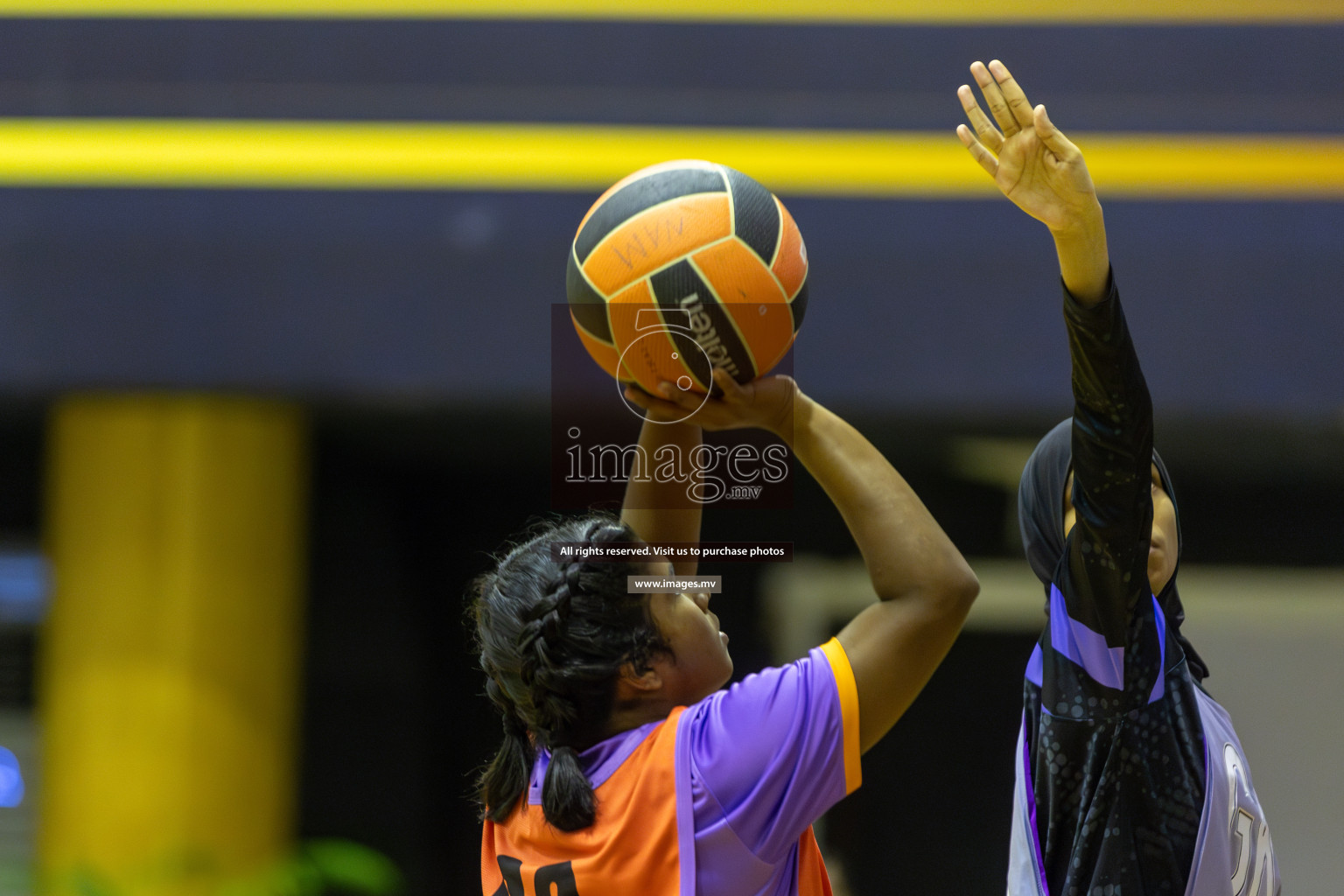 Day 11 of 24th Interschool Netball Tournament 2023 was held in Social Center, Male', Maldives on 6th November 2023. Photos: Mohamed Mahfooz Moosa / images.mv