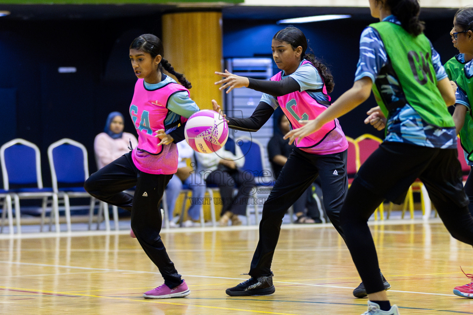High Flyers vs Netkids A in Day 1 of 3rd Junior Championship - Netball association of Maldives, held at Social Center on 19th January 2025 . Photos by Shuu Abdul Sattar
