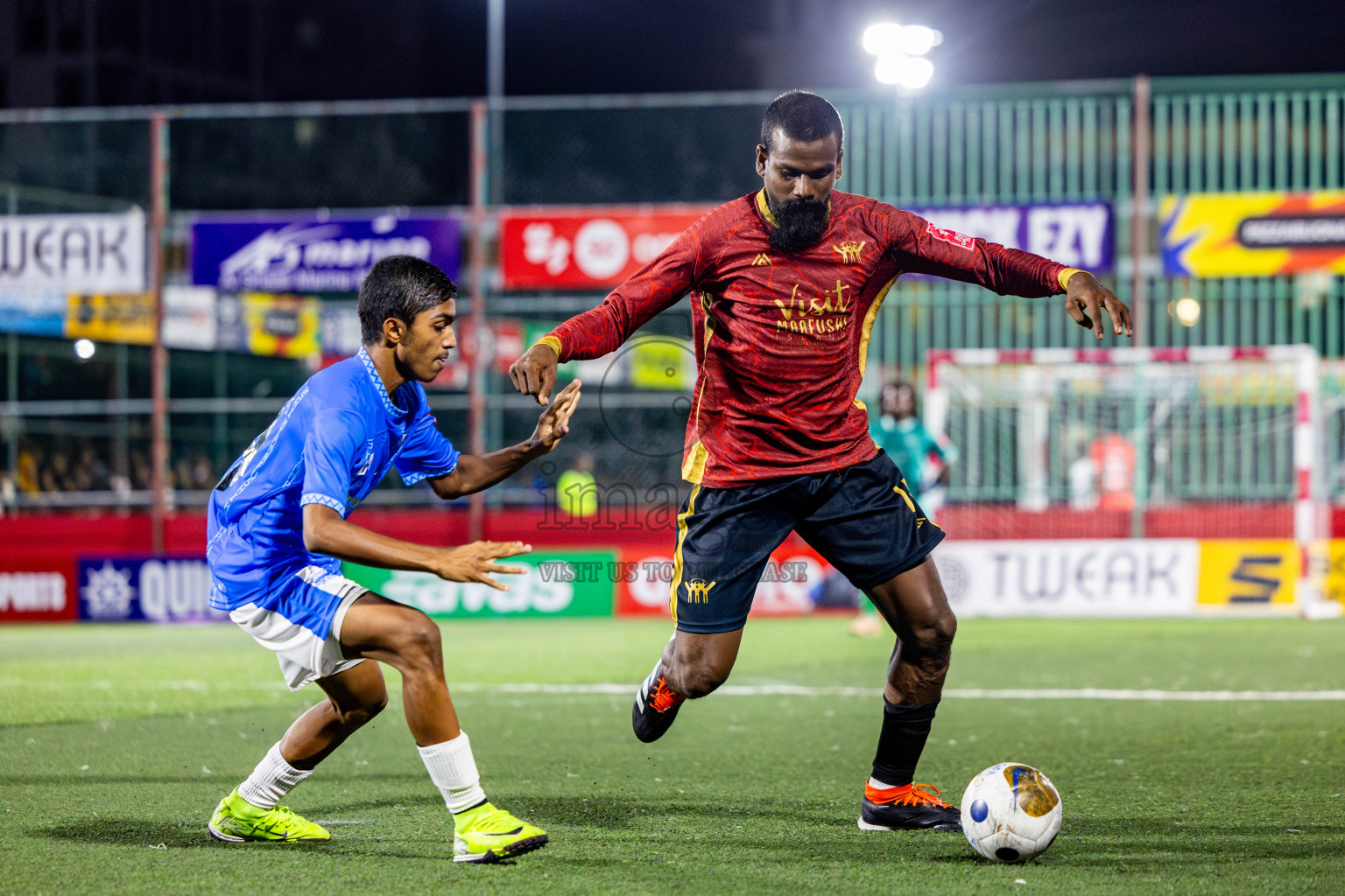 K Himmafushi vs K Maafushi on Day 18 of Golden Futsal Challenge 2025 was held on Thursday, 23rd January 2025, in Hulhumale', Maldives. Photos: Nausham Waheed / images.mv