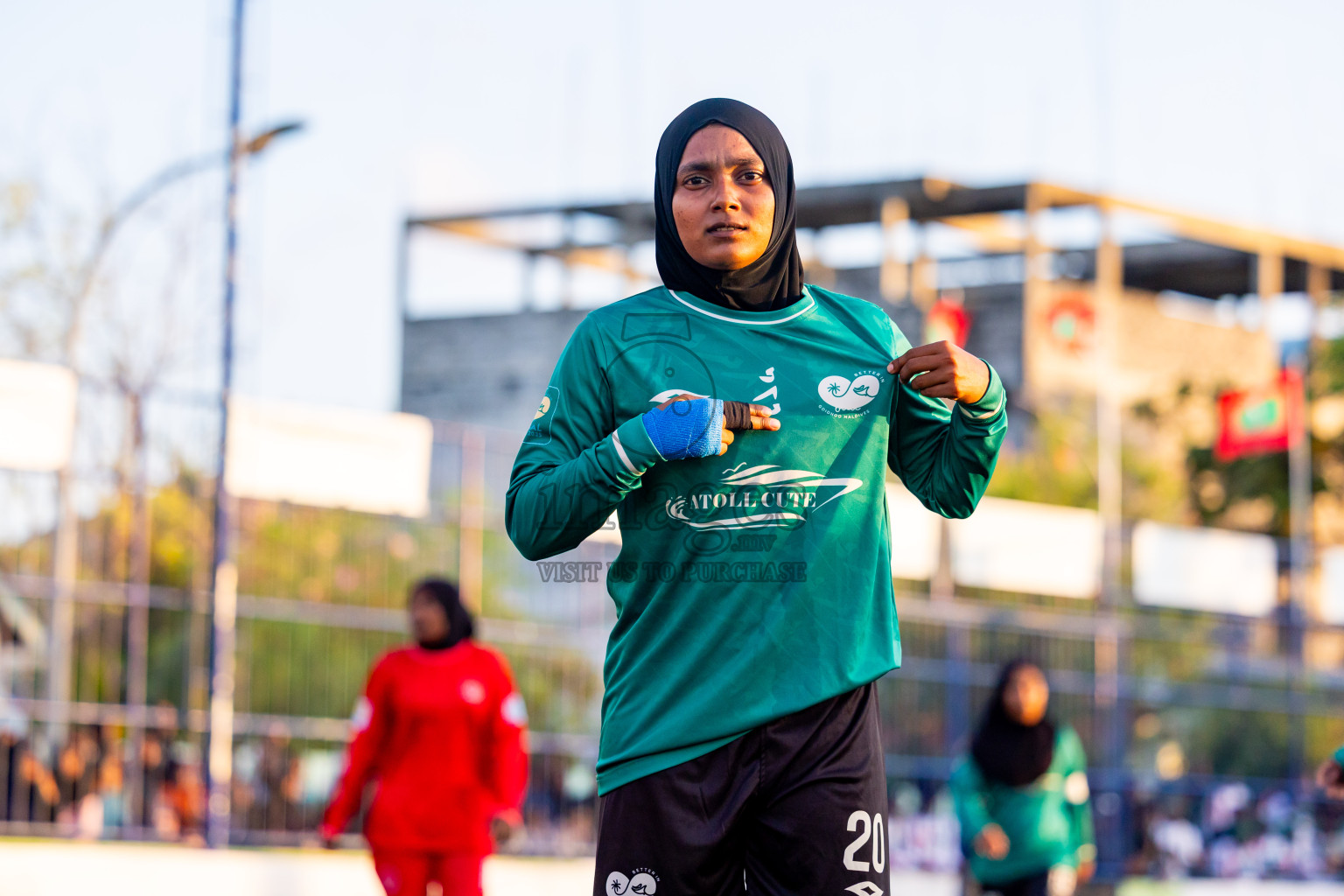 Eydhafushi vs Goidhoo in Day 2 of Better in Baa Futsal Fiesta 2025 Woman's division held in B. Eydhafushi, Maldives on Thursday, 6th November 2025. Photos: Nausham Waheed / images.mv