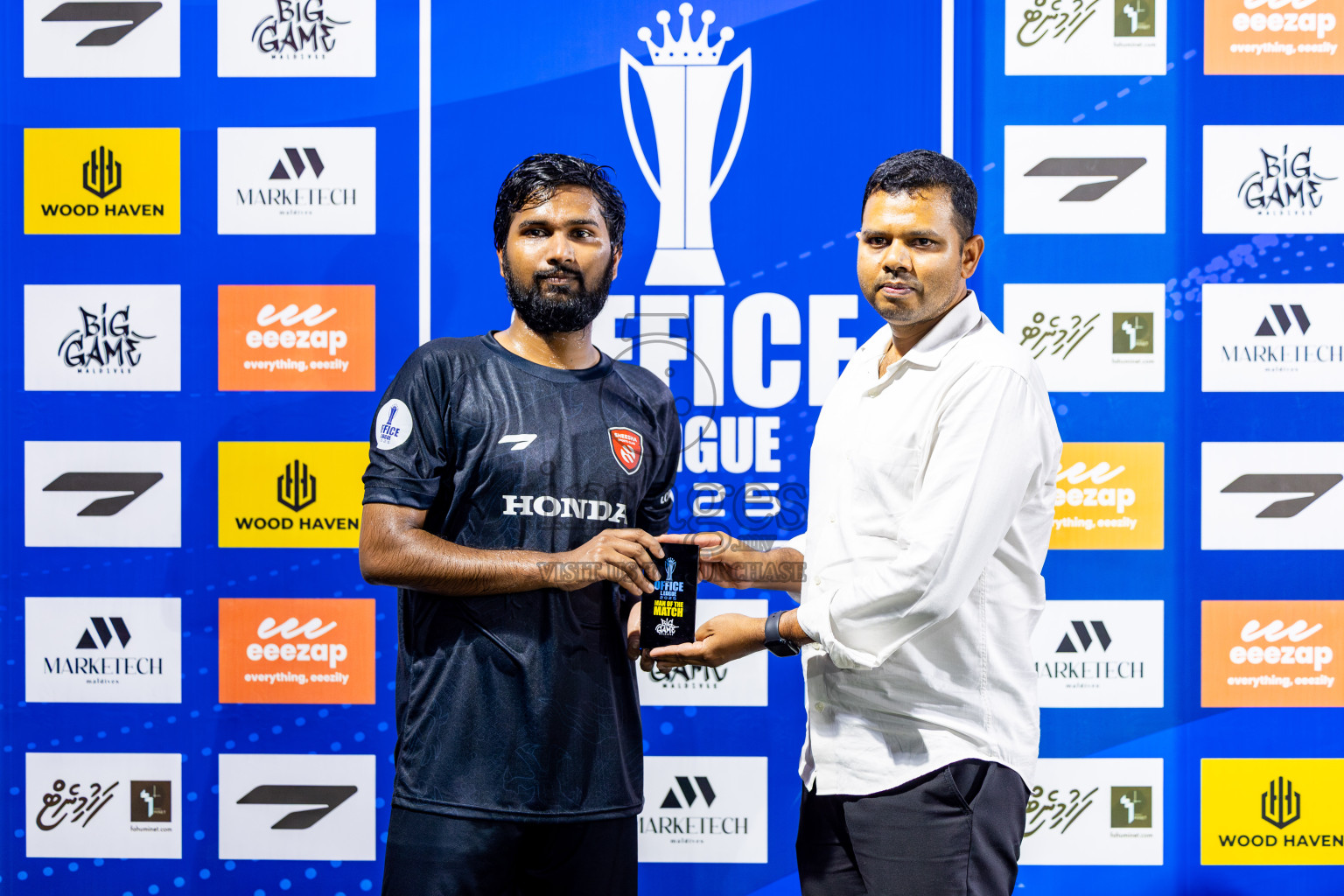 Sheesha vs Trade Club in Day 5 of Office League 2025 was held on Sunday, 20th April 2025 in Hulhumale', Maldives. Photos: Nausham Waheed  / images.mv