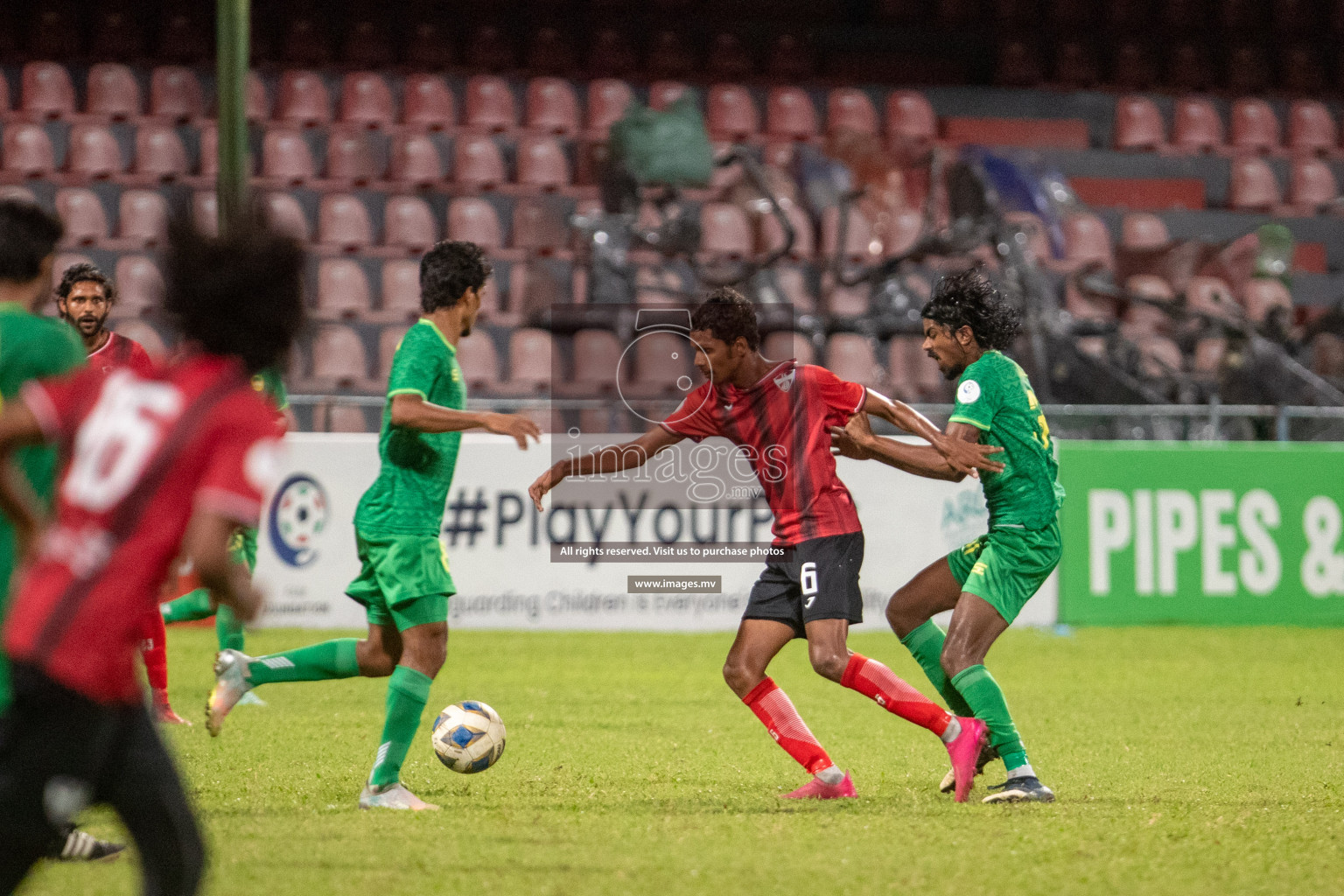 Maziya SR vs TC Sports Club in Ooredoo Dhivehi Premier League 2021/22 on 16th July 2022, held in National Football Stadium, Male', Maldives Photos: Ismail Thoriq/ Images mv