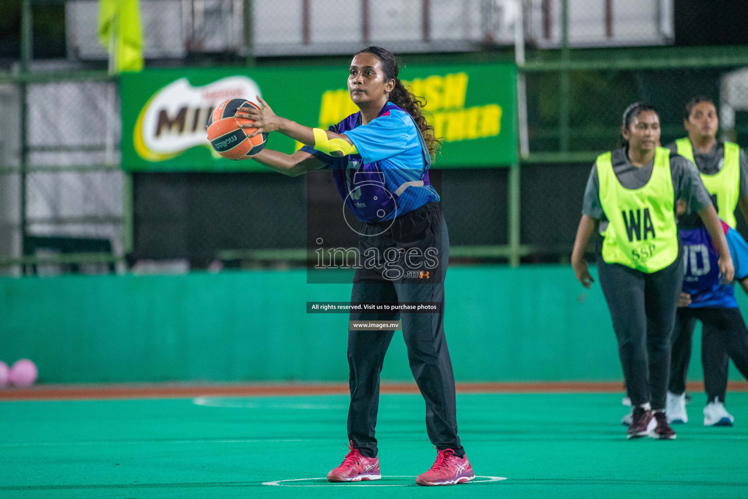 Day 6 of 20th Milo National Netball Tournament 2023, held in Synthetic Netball Court, Male', Maldives on 4th June 2023 Photos: Nausham Waheed/ Images.mv