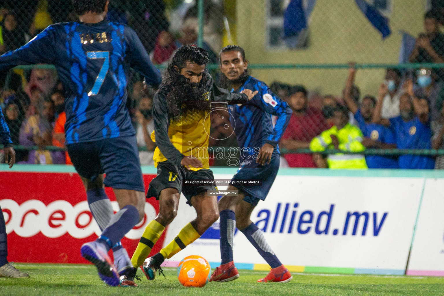 Team MPL vs Team RRC in the Quarter Finals of Club Maldives 2021 held at Hulhumale'; on 13th December 2021 Photos: Nasam/ images.mv