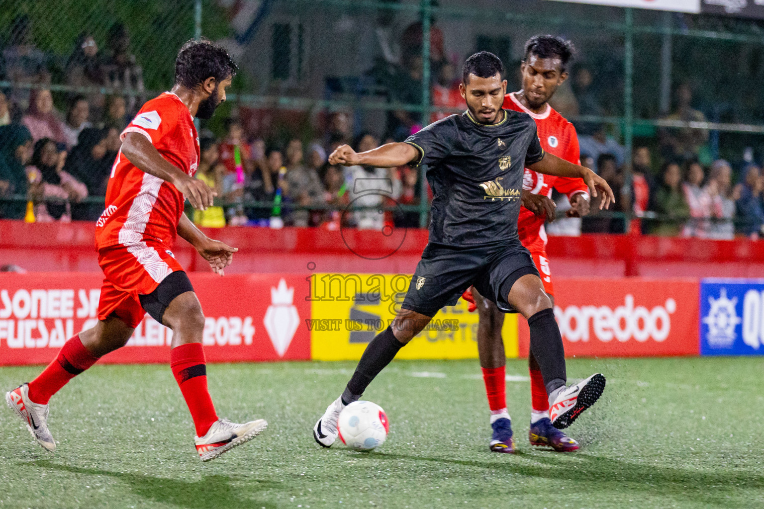 HA Maarandhoo vs HA Utheem in Day 17 of Golden Futsal Challenge 2024 was held on Wednesday, 31st January 2024, in Hulhumale', Maldives Photos: Hassan Simah / images.mv