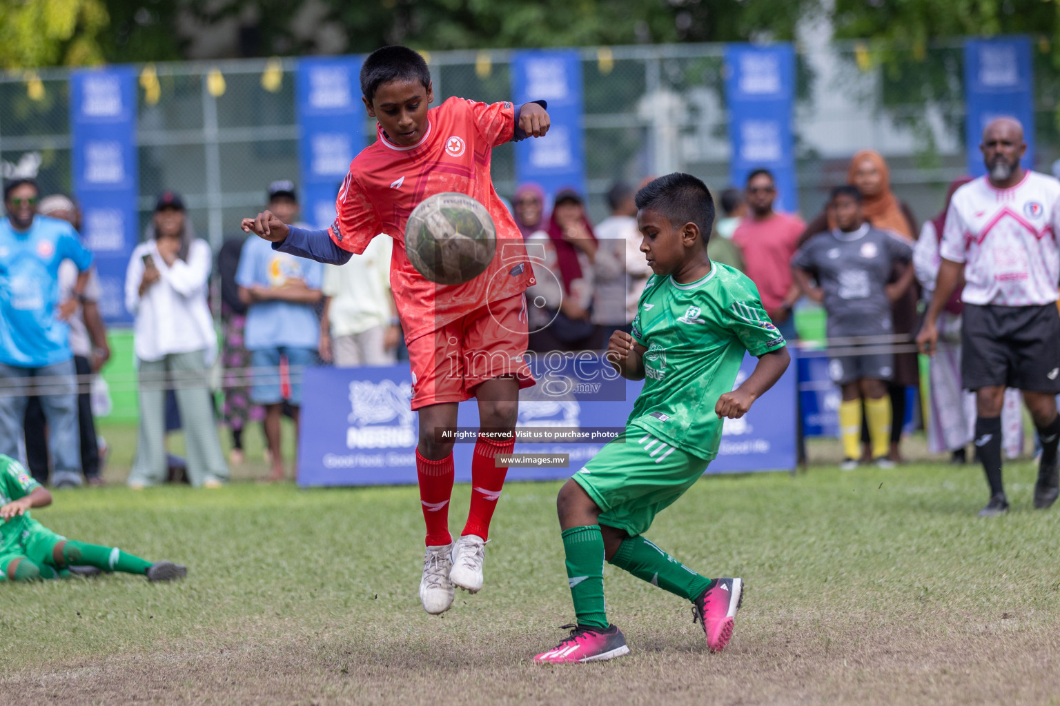 Day 2 of Nestle kids football fiesta, held in Henveyru Football Stadium, Male', Maldives on Thursday, 12th October 2023 Photos: Shuu Abdul Sattar / mages.mv