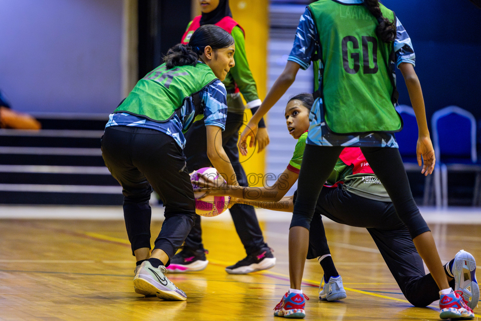Fiontti Sports Club vs High Flyers U13 Finals of 3rd Netball Junior Championship, held at Social Center on Saturday, 25th January 2025 . Photos: Nausham Waheed / images.mv