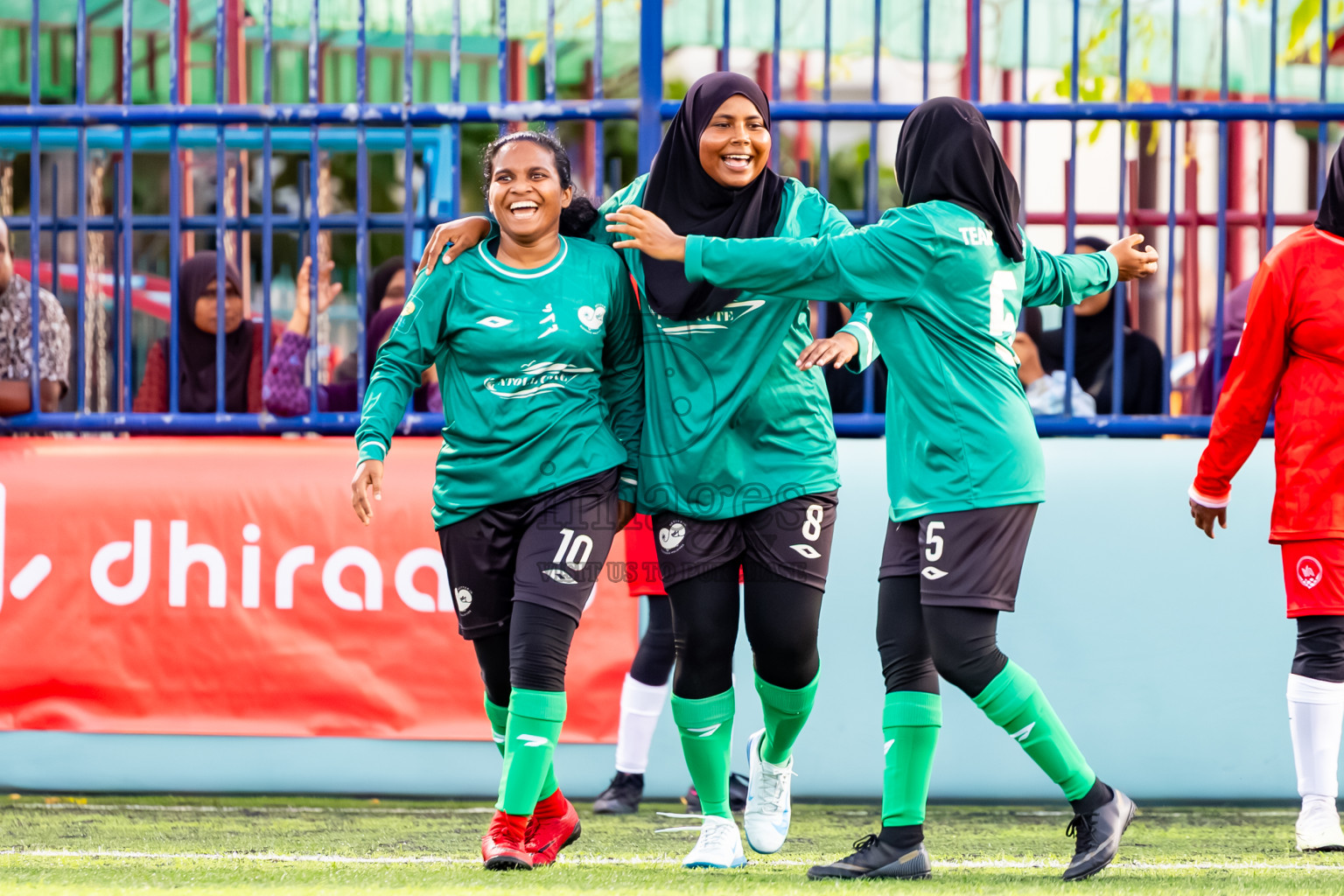 Eydhafushi vs Goidhoo in Day 2 of Better in Baa Futsal Fiesta 2025 Woman's division held in B. Eydhafushi, Maldives on Thursday, 6th November 2025. Photos: Nausham Waheed / images.mv