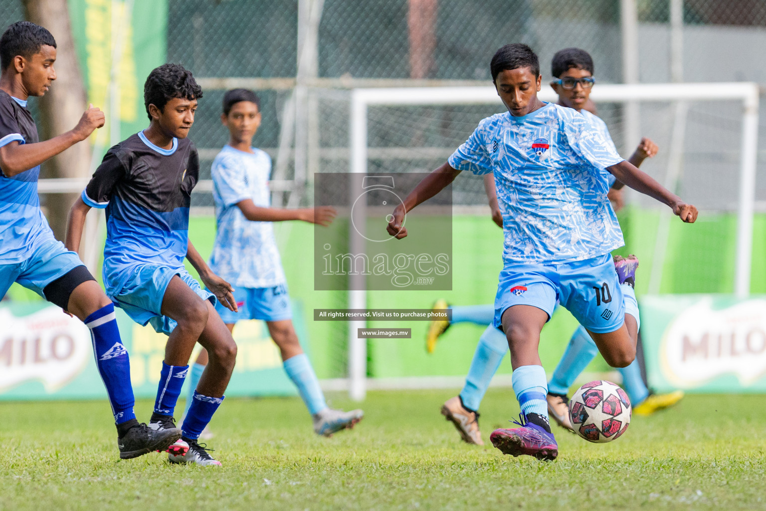 Day 1 of MILO Academy Championship 2023 (u14) was held in Henveyru Stadium Male', Maldives on 3rd November 2023. Photos: Nausham Waheed / images.mv