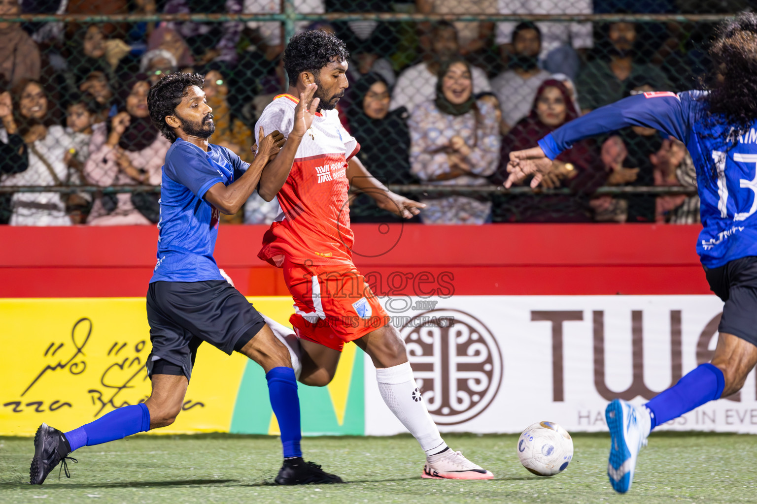 AA Mathiveri vs AA Rasdhoo in Day 15 of Golden Futsal Challenge 2025 was held on Sunday, 19th January 2025, in Hulhumale', Maldives. Photos: Ismail Thoriq / images.mv