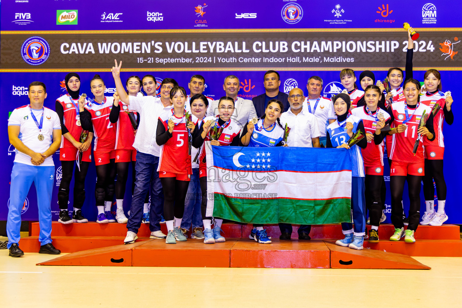 Nepal Police Club vs Humo VC in the Final of CAVA Woman's Volleyball Club Championship 2024 was held in Social Center, Male', Maldives on Saturday, 21st September 2024. Photos: Nausham Waheed / images.mv