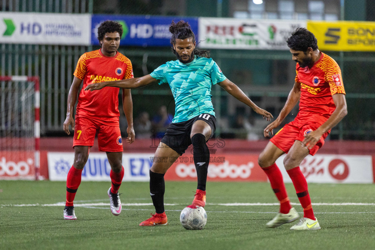 S Maradhoo VS S Maradhoofeydhoo in Day 13 of Golden Futsal Challenge 2024 was held on Saturday, 27th January 2024, in Hulhumale', Maldives Photos: Nausham Waheed / images.mv