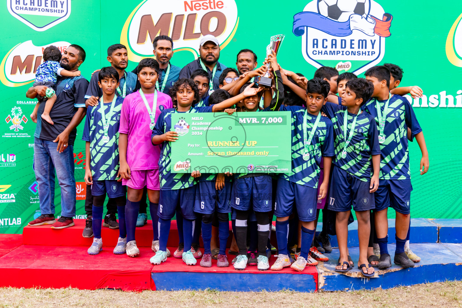 Day 4 of MILO Academy Championship 2024 - U12 was held at Henveiru Grounds in Male', Maldives on Sunday, 7th July 2024. Photos: Nausham Waheed / images.mv