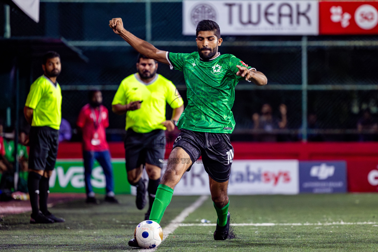 L Mundoo VS L Kalaidhoo in Day 8 of Golden Futsal Challenge 2025 was held on Sunday, 12th January 2025, in Hulhumale', Maldives Photos: Nausham Waheed , Ismail Thoriq / images.mv