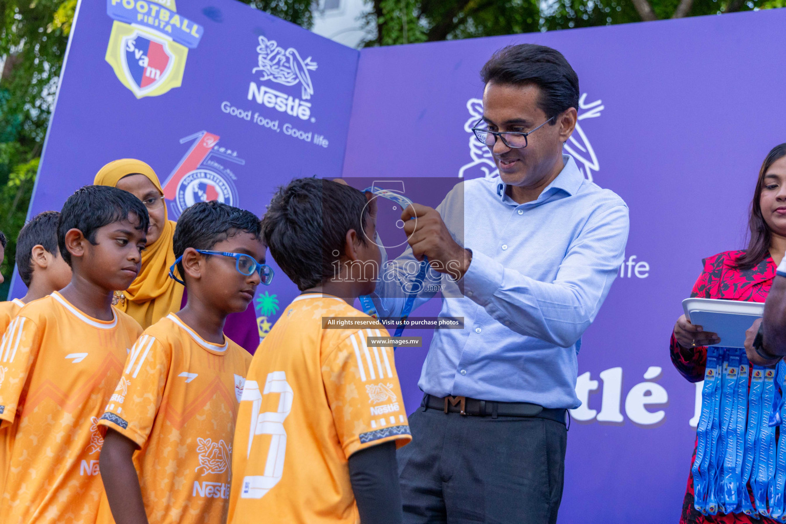 Day 4 of Nestle Kids Football Fiesta, held in Henveyru Football Stadium, Male', Maldives on Saturday, 14th October 2023
Photos: Ismail Thoriq / images.mv