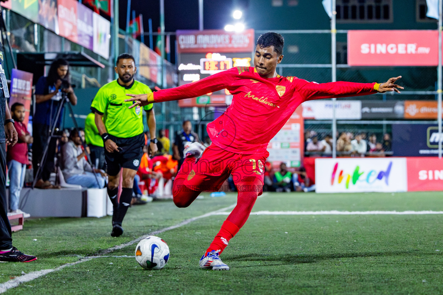 Maldivian vs Club WAMCO in Quarter Finals of Club Maldives Cup 2024 held in Rehendi Futsal Ground, Hulhumale', Maldives on Wednesday, 9th October 2024. Photos: Nausham Waheed / images.mv