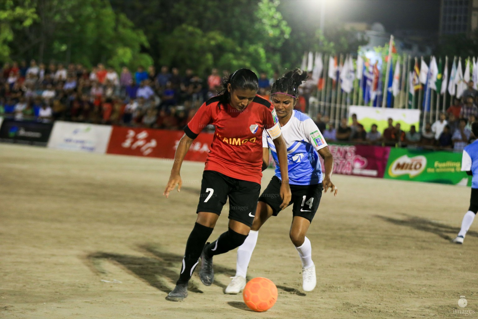Semifinals of 18/30 Womens Futsal Fiesta organized by Club Maldives in Male', Maldives, Tuesday, May 02, 2017. (Images.mv Photo/ Hussain Sinan). 