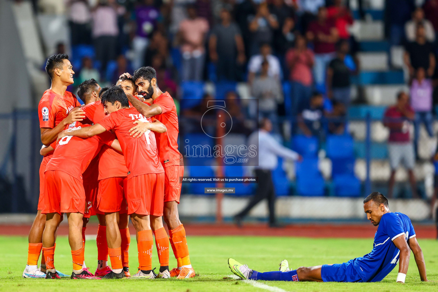 Nepal vs India in SAFF Championship 2023 held in Sree Kanteerava Stadium, Bengaluru, India, on Saturday, 24th June 2023. Photos: Hassan Simah / images.mv