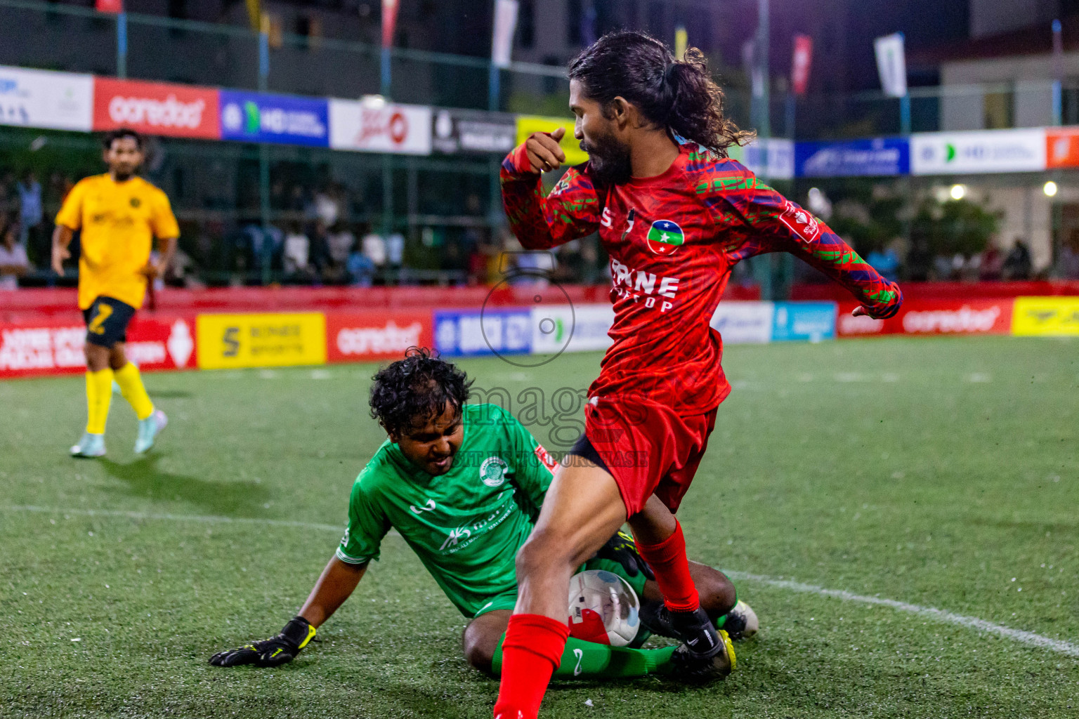 GDh. Thinadhoo  VS  GDh. Gadhdhoo in Day 17 of Golden Futsal Challenge 2024 was held on Wednesday, 31st January 2024, in Hulhumale', Maldives Photos: Hassan Simah / images.mv