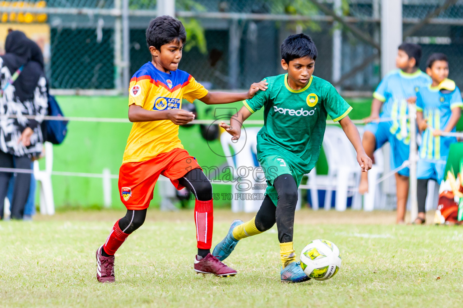 Day 1 of MILO Academy Championship 2024 - U12 was held at Henveiru Grounds in Male', Maldives on Sunday, 7th July 2024. Photos: Nausham Waheed / images.mv