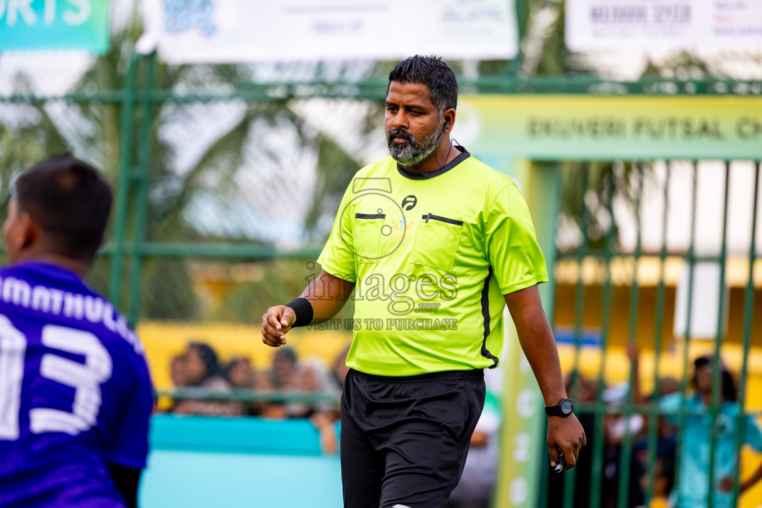 Raiymandhoo FC vs Dee Cee Jay SC in Day 1 of Laamehi Dhiggaru Ekuveri Futsal Challenge 2024 was held on Friday, 26th July 2024, at Dhiggaru Futsal Ground, Dhiggaru, Maldives Photos: Nausham Waheed / images.mv