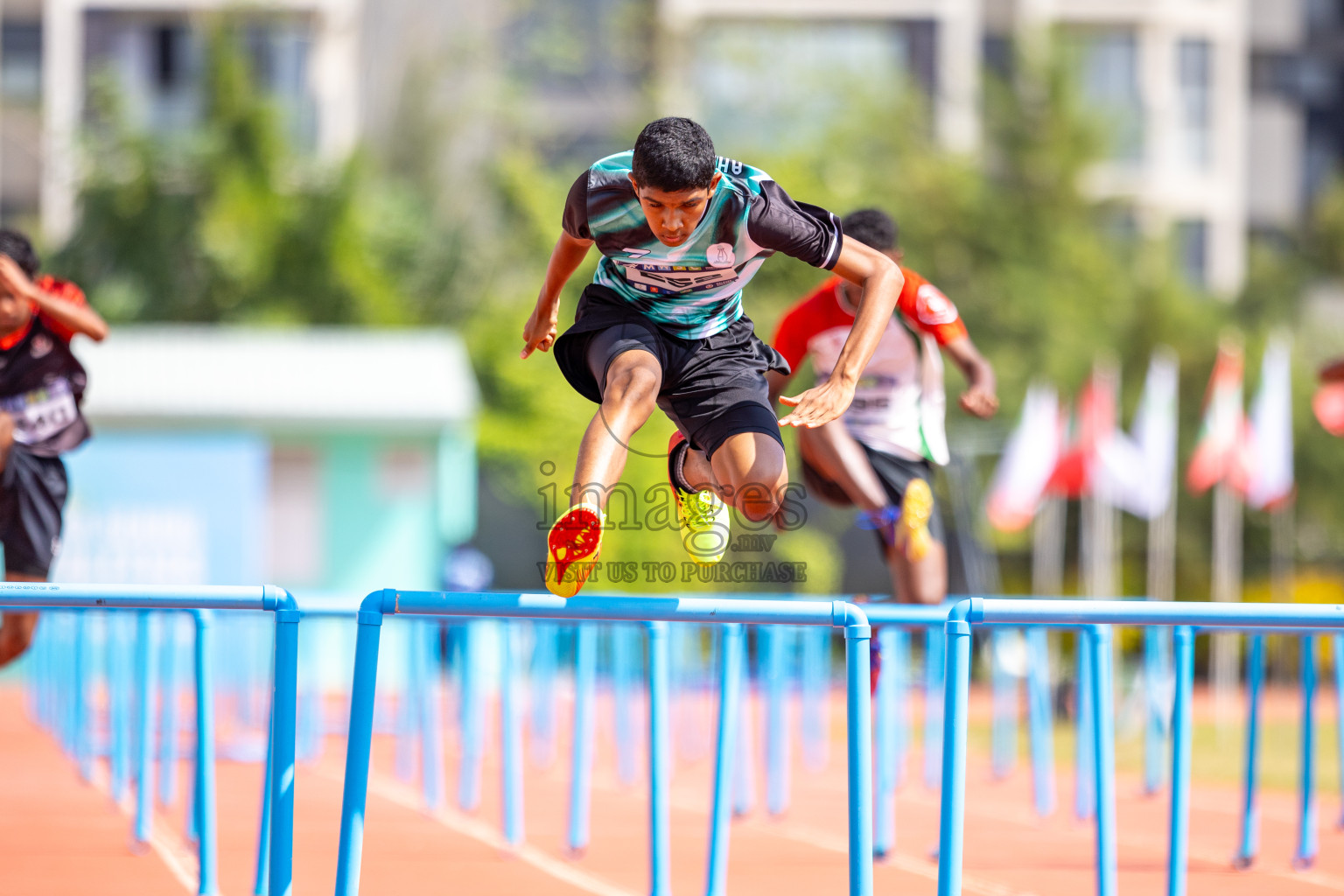 Day 4 of MWSC Interschool Athletics Championships 2024 held in Hulhumale Running Track, Hulhumale, Maldives on Tuesday, 12th November 2024. Photos by: Raaif Yoosuf / Images.mv