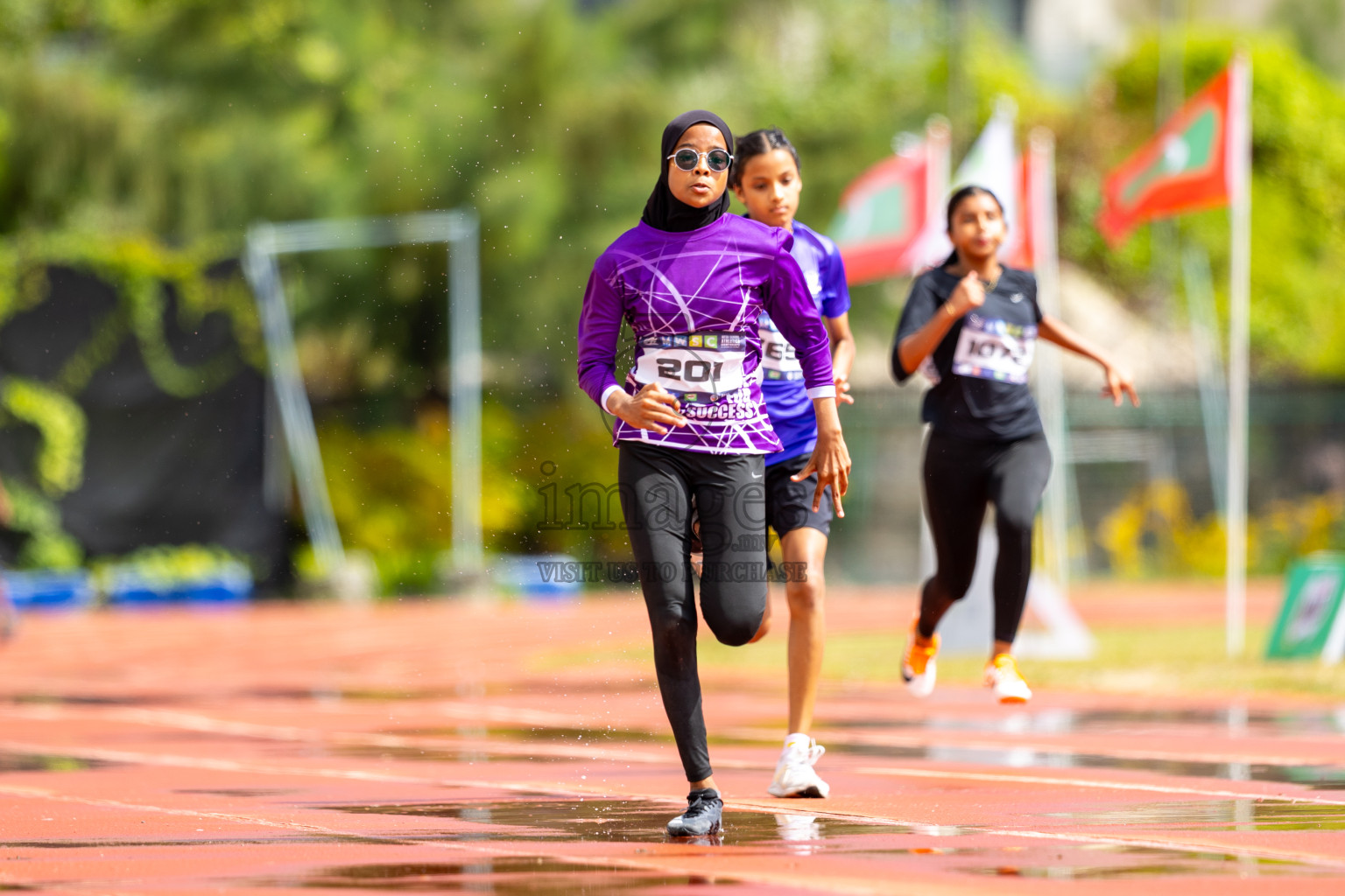 Day 1 of MWSC Interschool Athletics Championships 2024 held in Hulhumale Running Track, Hulhumale, Maldives on Saturday, 9th November 2024. 
Photos by: Ismail Thoriq / images.mv