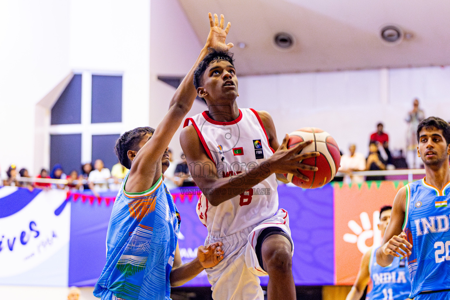 Maldives vs India in Day 2 of Under 16 Asian Cup SABA Qualifiers 2025 was held in Social Center, Male', Maldives on Friday, 13th June 2025. Photos: Nausham Waheed / images.mv