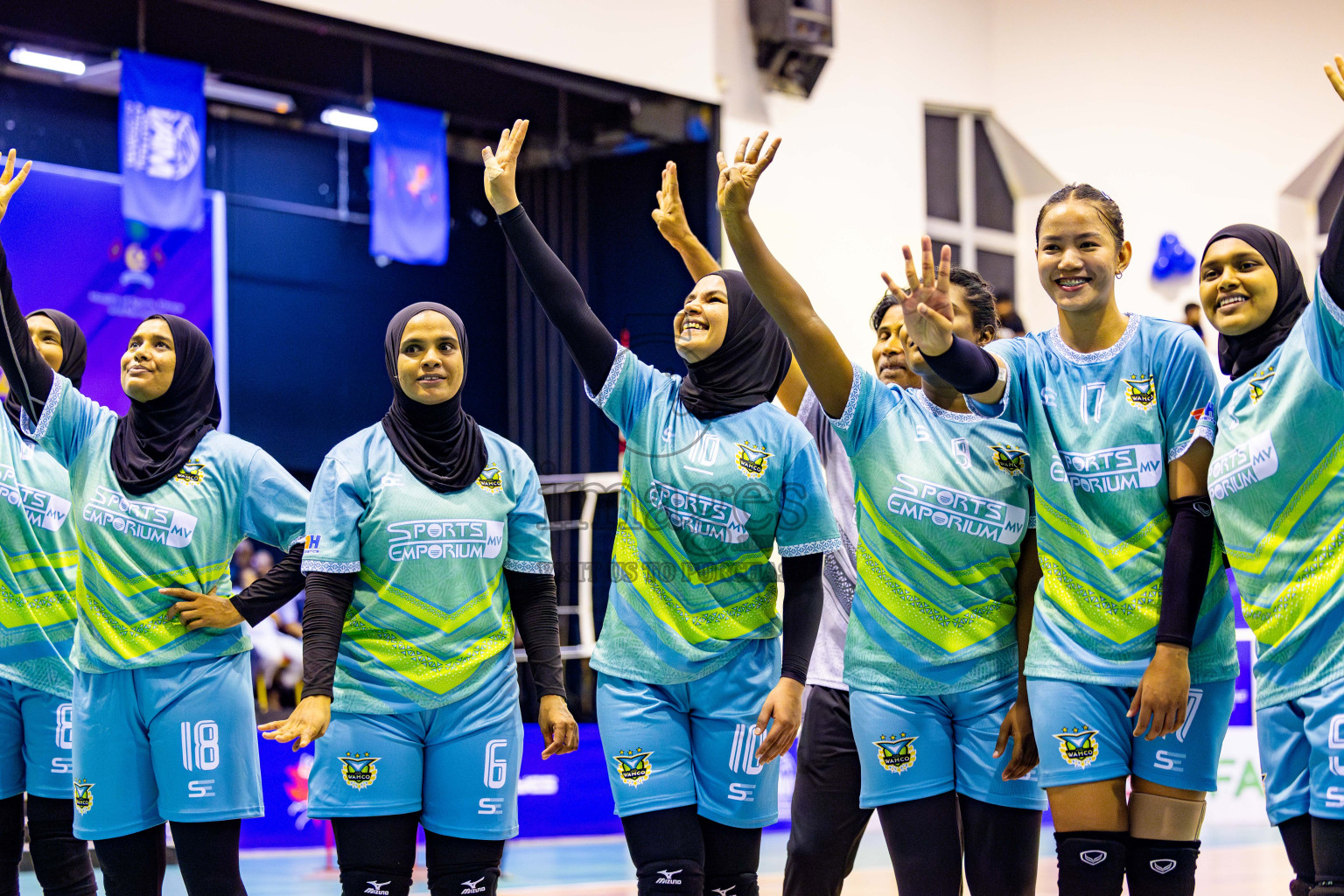 Police Club vs Club Wamco in the Final of Women's Division of National Volleyball Championship 2025 held in Male', Maldives on Sunday, 4th May 2025 at Social Center Indoor Hall Photos By: Nausham Waheed / images.mv