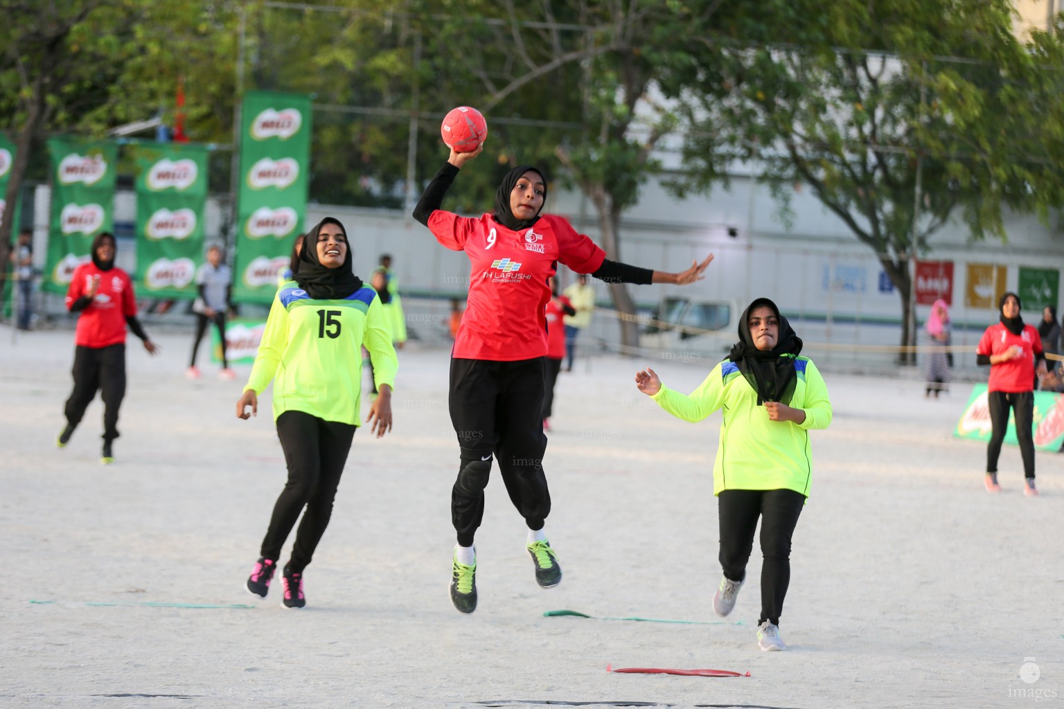 Inter college handball tournament in Male', Maldives, Thursday, July 15, 2017. (Images.mv Photo/ Hussain Sinan). 