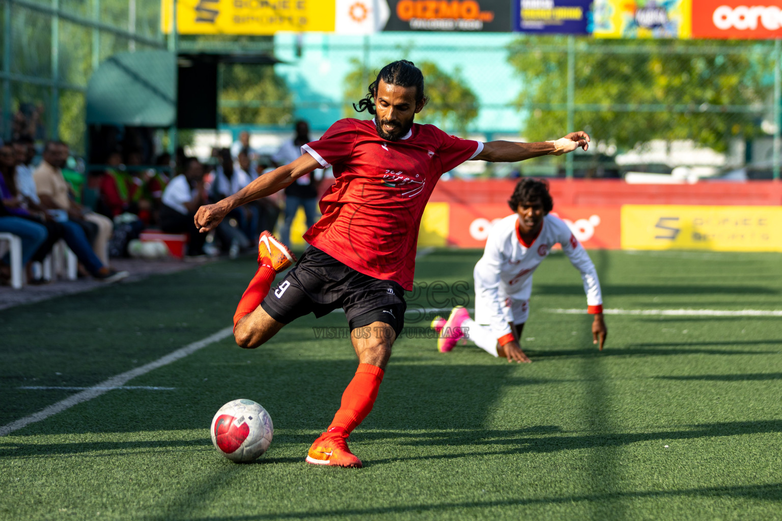 K. Huraa vs K. Himmafushi in Day 19 of Golden Futsal Challenge 2024 was held on Friday, 2nd February 2024 in Hulhumale', Maldives 
Photos: Hassan Simah / images.mv