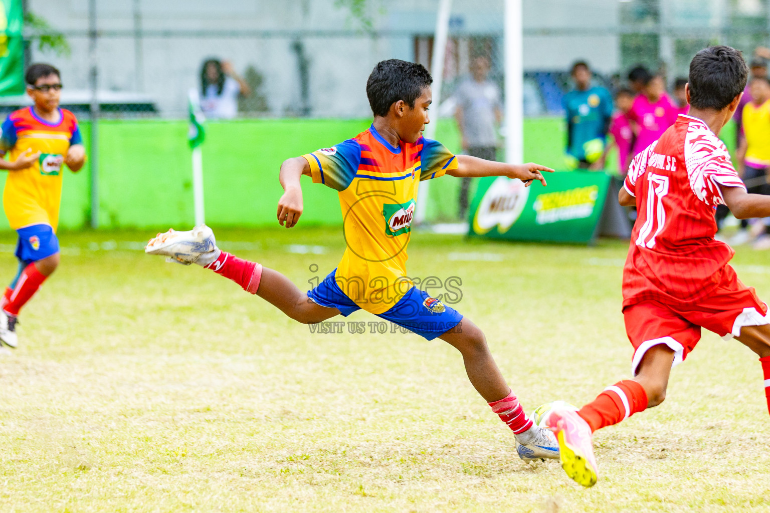 Day 2 of MILO Academy Championship 2025 (U-12) was held at Henveiru Stadium in Male', Maldives on Friday, 2nd May 2025. Photos: Mohamed Mahfooz Moosa / images.mv