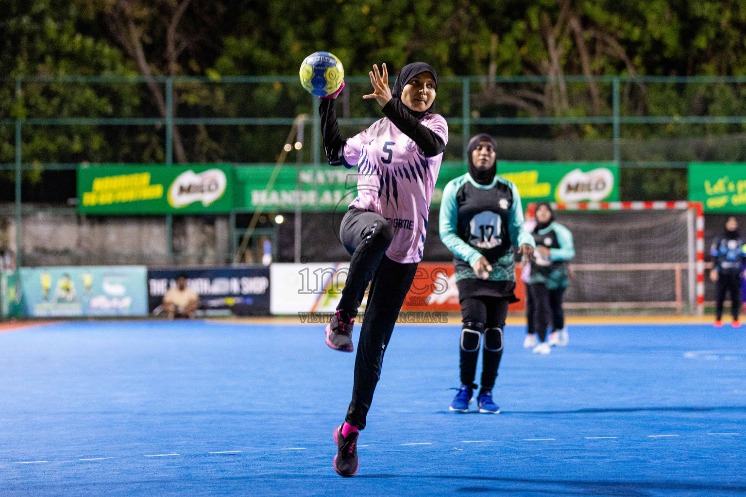 Day 7 of 10th National Handball Tournament 2023, held in Handball ground, Male', Maldives on Sunday, 4th December 2023 Photos: Nausham Waheed/ Images.mv