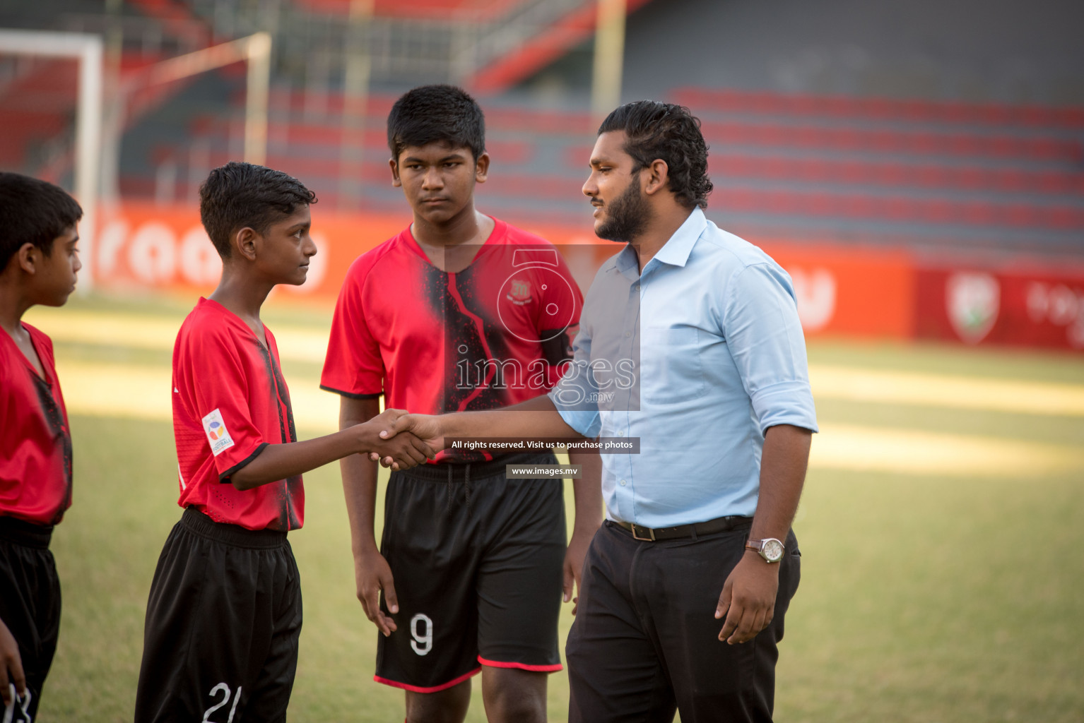 Majeedhiyya School vs Arabiyya School in MAMEN Inter School Football Tournament 2019 (U13) in Male, Maldives on 2nd April 2019 Photos: Ismail Thoriq / images.mv