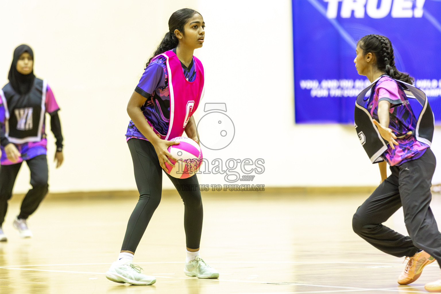 N Sports Academy B vs N Sports Academy A in Day 6 of 3rd Netball Junior Championship, held at Social Center on Friday 24th January 2025 . Photos: Shuu Abdul Sattar / images.mv