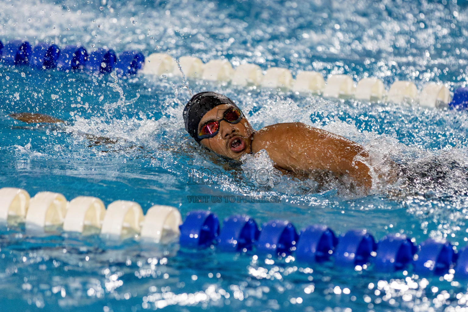 Day 2 of National Swimming Competition 2024 held in Hulhumale', Maldives on Saturday, 14th December 2024. Photos: Hassan Simah / images.mv