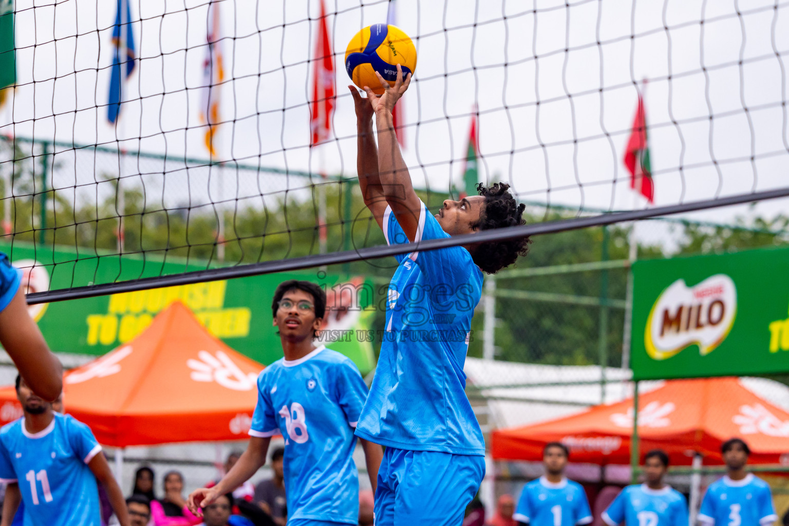 Day 2 of Interschool Volleyball Tournament 2024 was held in Ekuveni Volleyball Court at Male', Maldives on Sunday, 24th November 2024. Photos: Nausham Waheed / images.mv