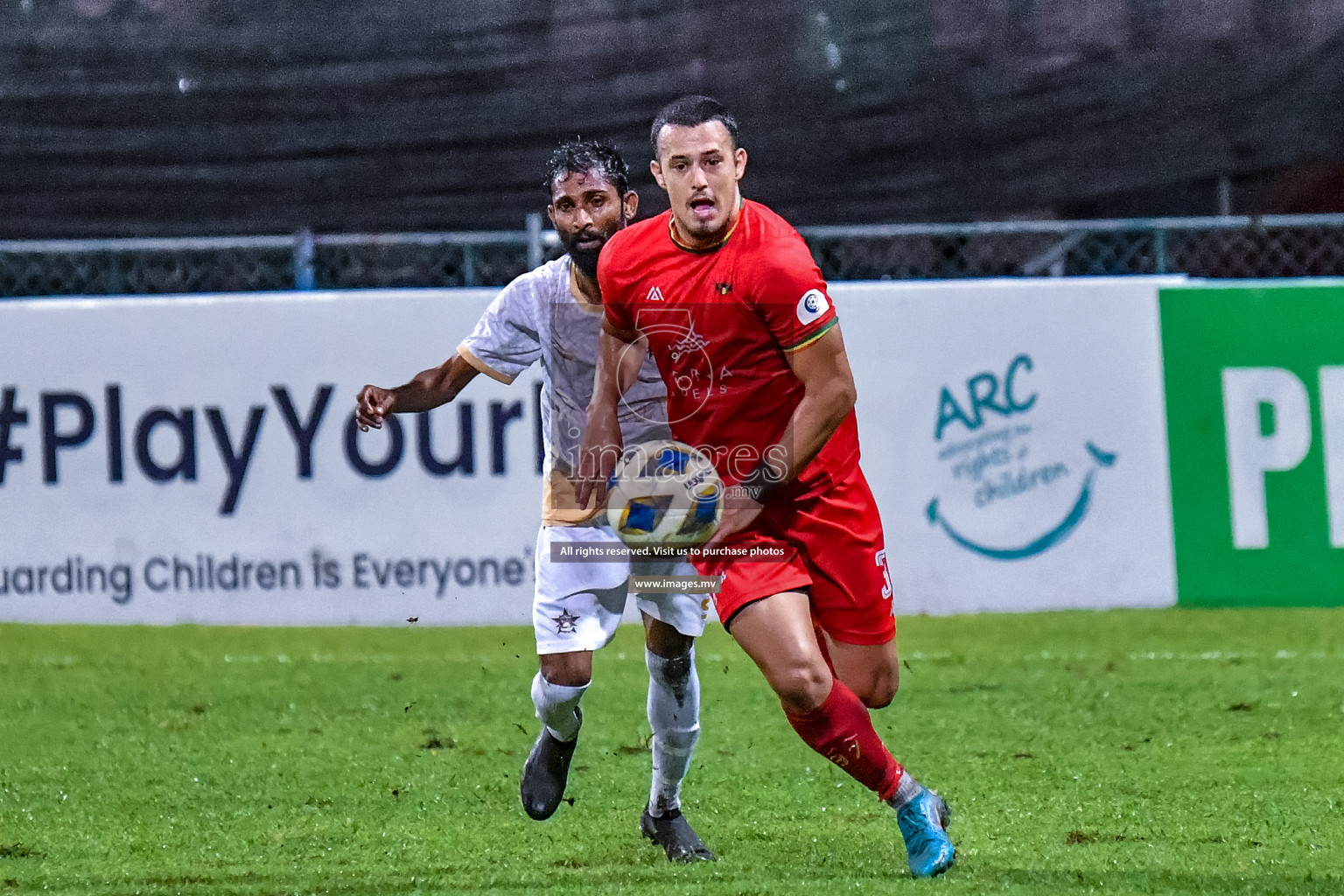 Da Grande vs Club Teenage in Dhivehi Premier League Qualification 22 on 24th Aug 2022, held in National Football Stadium, Male', Maldives Photos: Nausham Waheed / Images.mv