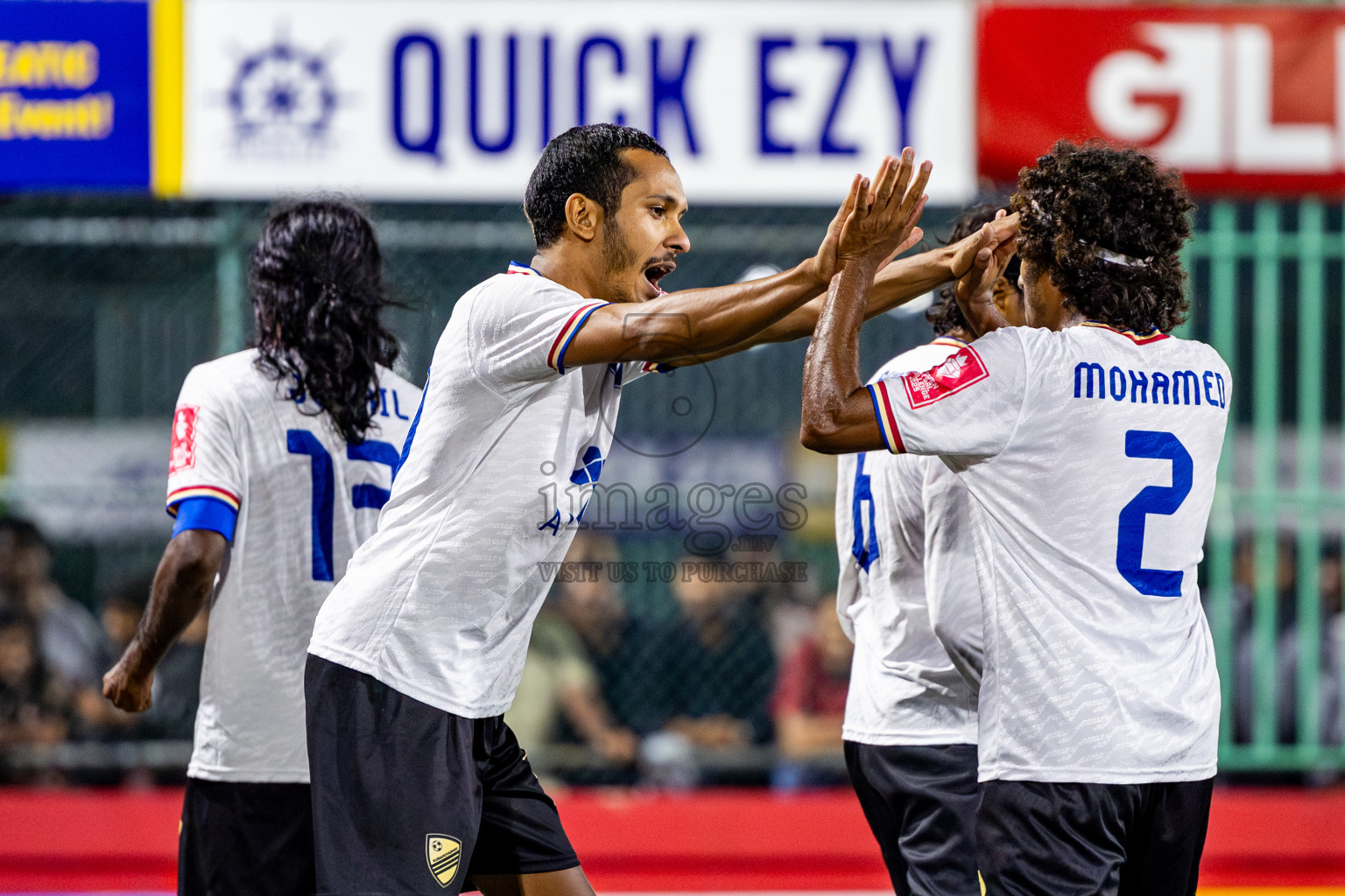 DH Maaenboodhoo vs DH Kudahuvadhoo in Dhaalu Atoll Finals in Day 25 of Golden Futsal Challenge 2025 was held on Wednesday , 28th January 2025, in Hulhumale', Maldives. Photos: Nausham Waheed / images.mv