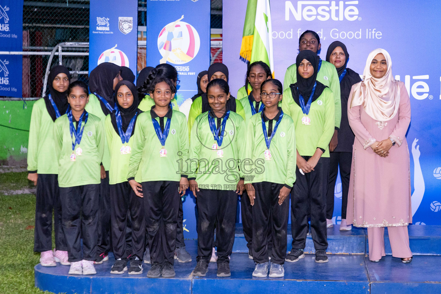 Day 3 of Nestle' Kids Netball Fiesta 2023 held in Henveyru Stadium, Male', Maldives on Saturday, 2nd December 2023. Photos by Nausham Waheed / Images.mv