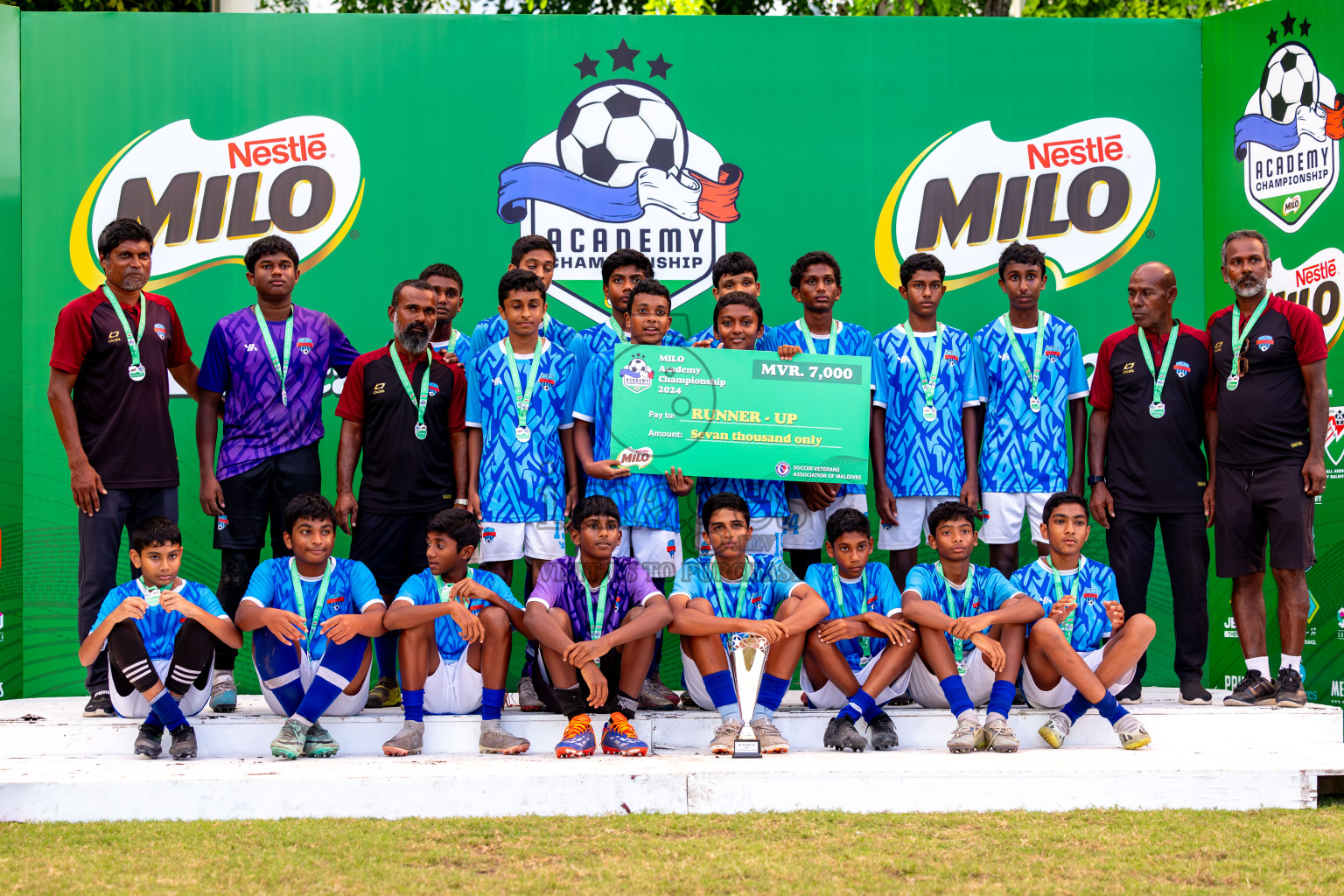 Day 4 of MILO Academy Championship 2024 (U-14) was held in Henveyru Stadium, Male', Maldives on Sunday, 3rd November 2024. Photos: Ismail Thoriq / Images.mv