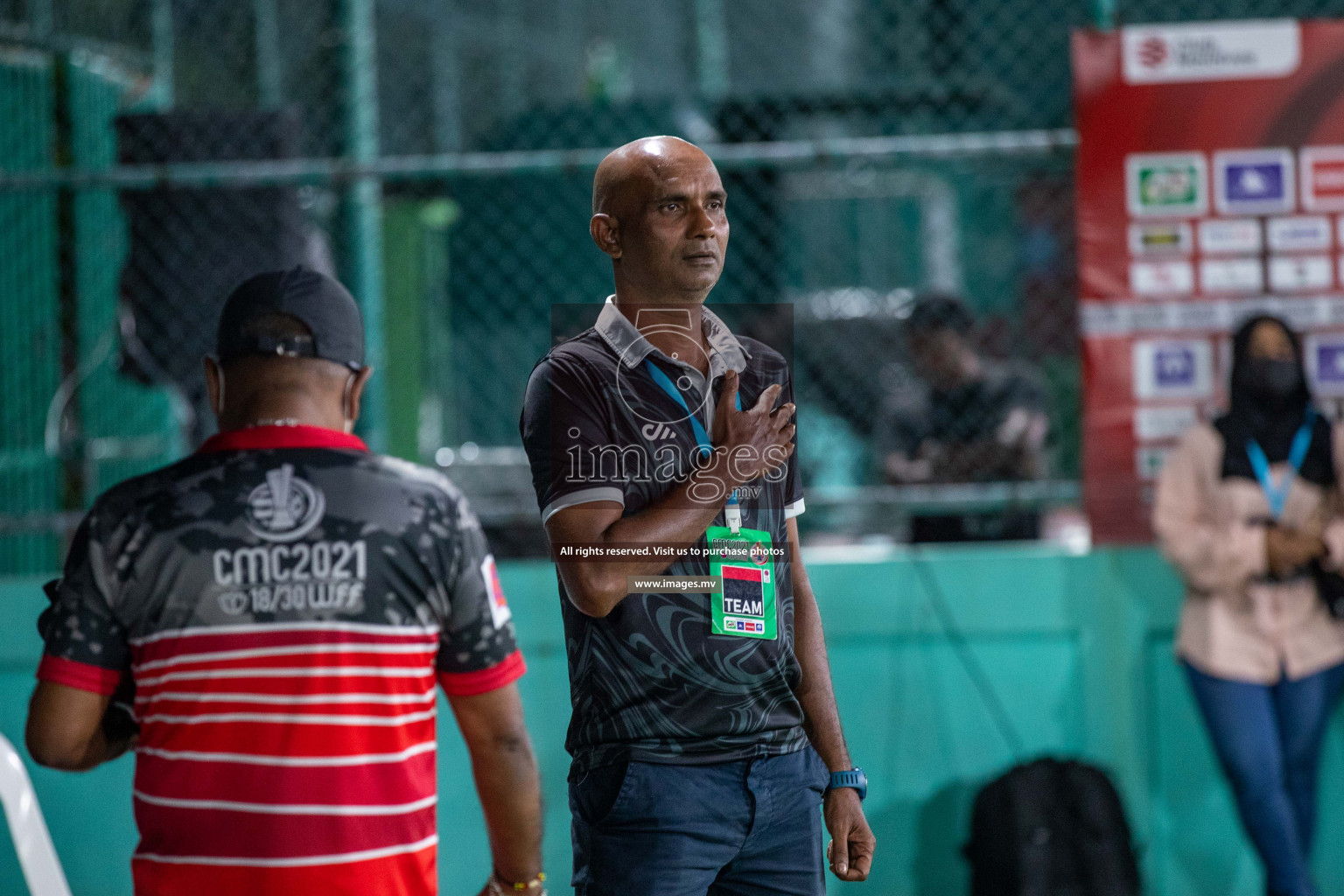 Team FSM Vs Prisons Club in the Semi Finals of Club Maldives 2021 held in Hulhumale, Maldives on 15 December 2021. Photos: Ismail Thoriq / images.mv