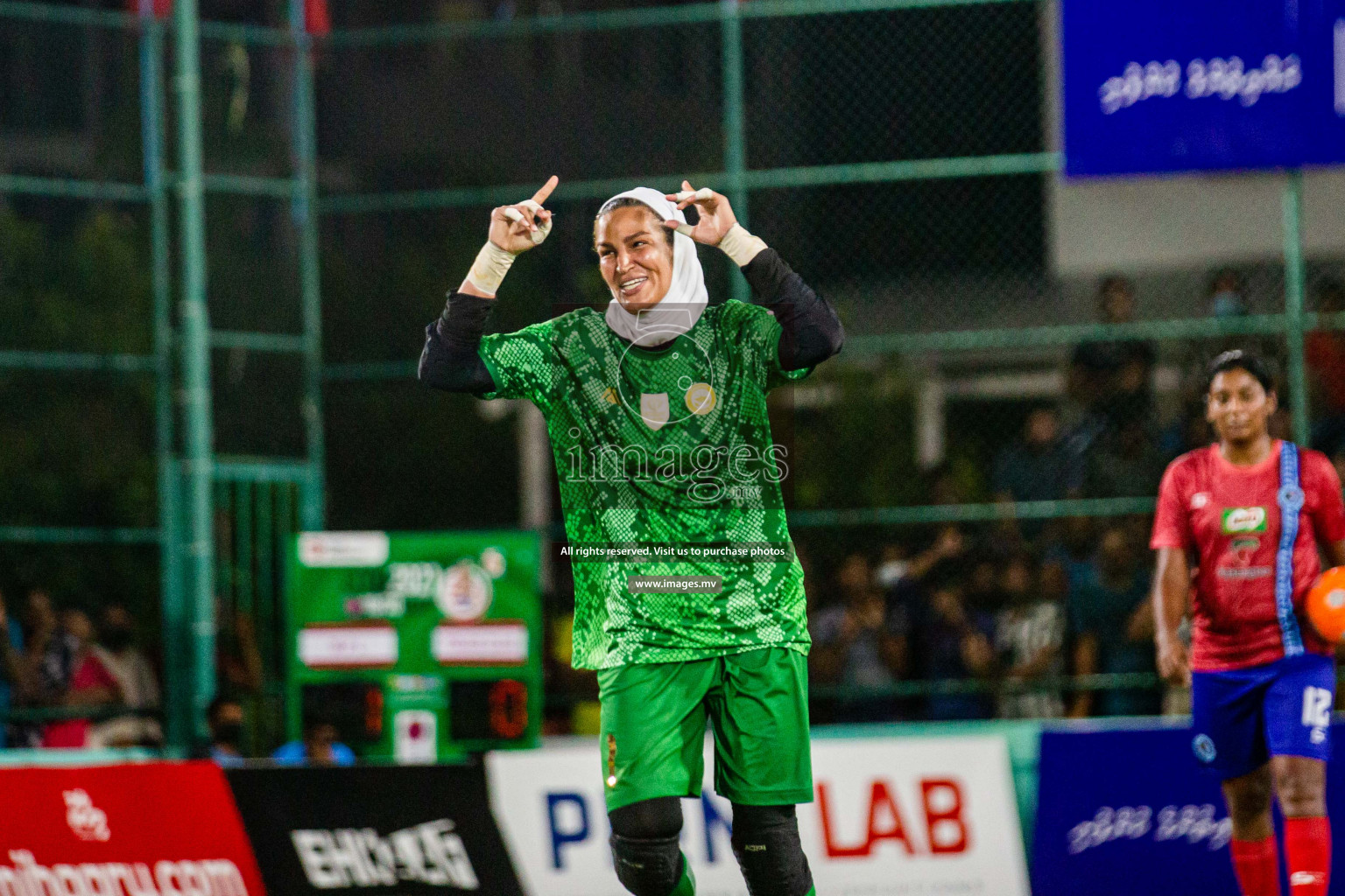 MPL vs Police Club in the Semi Finals of 18/30 Women's Futsal Fiesta 2021 held in Hulhumale, Maldives on 14th December 2021. Photos: Shuu Abdul Sattar / images.mv