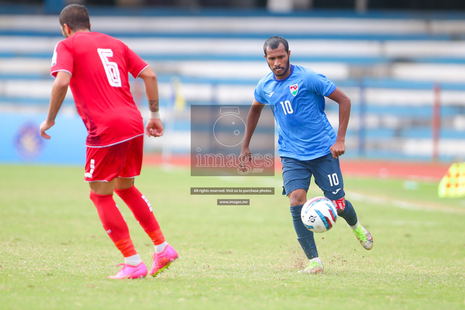 Lebanon vs Maldives in SAFF Championship 2023 held in Sree Kanteerava Stadium, Bengaluru, India, on Tuesday, 28th June 2023. Photos: Nausham Waheed, Hassan Simah / images.mv