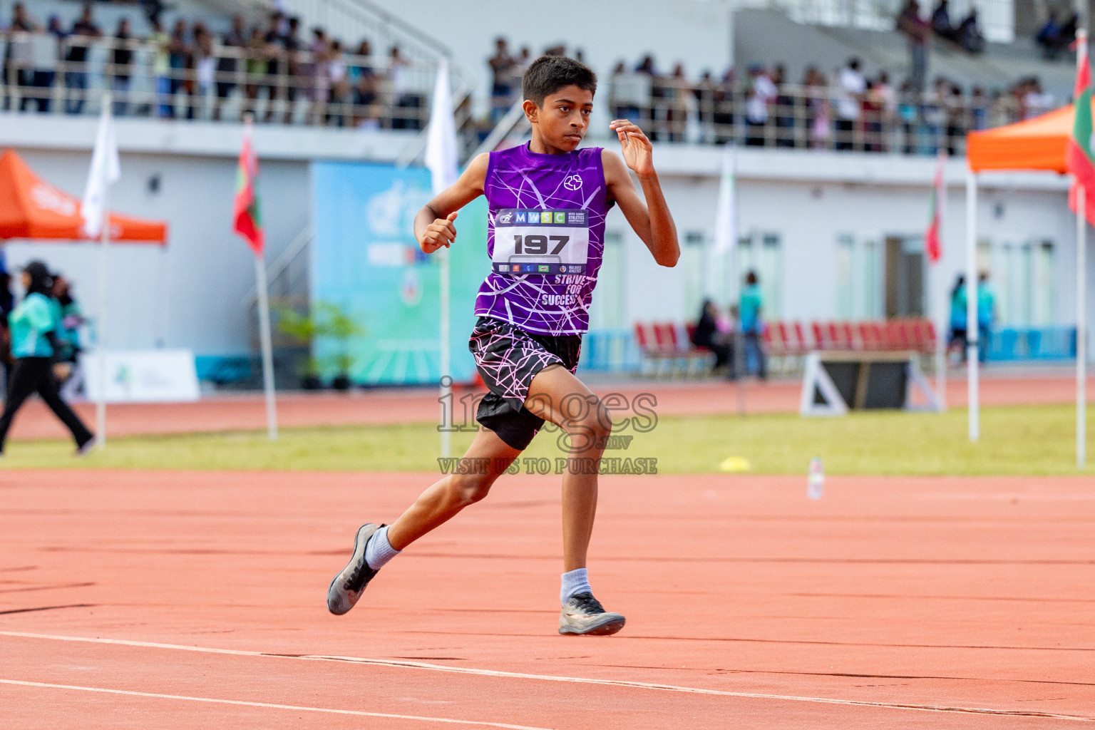 Day 2 of MWSC Interschool Athletics Championships 2024 held in Hulhumale Running Track, Hulhumale, Maldives on Sunday, 10th November 2024. 
Photos by: Hassan Simah / Images.mv