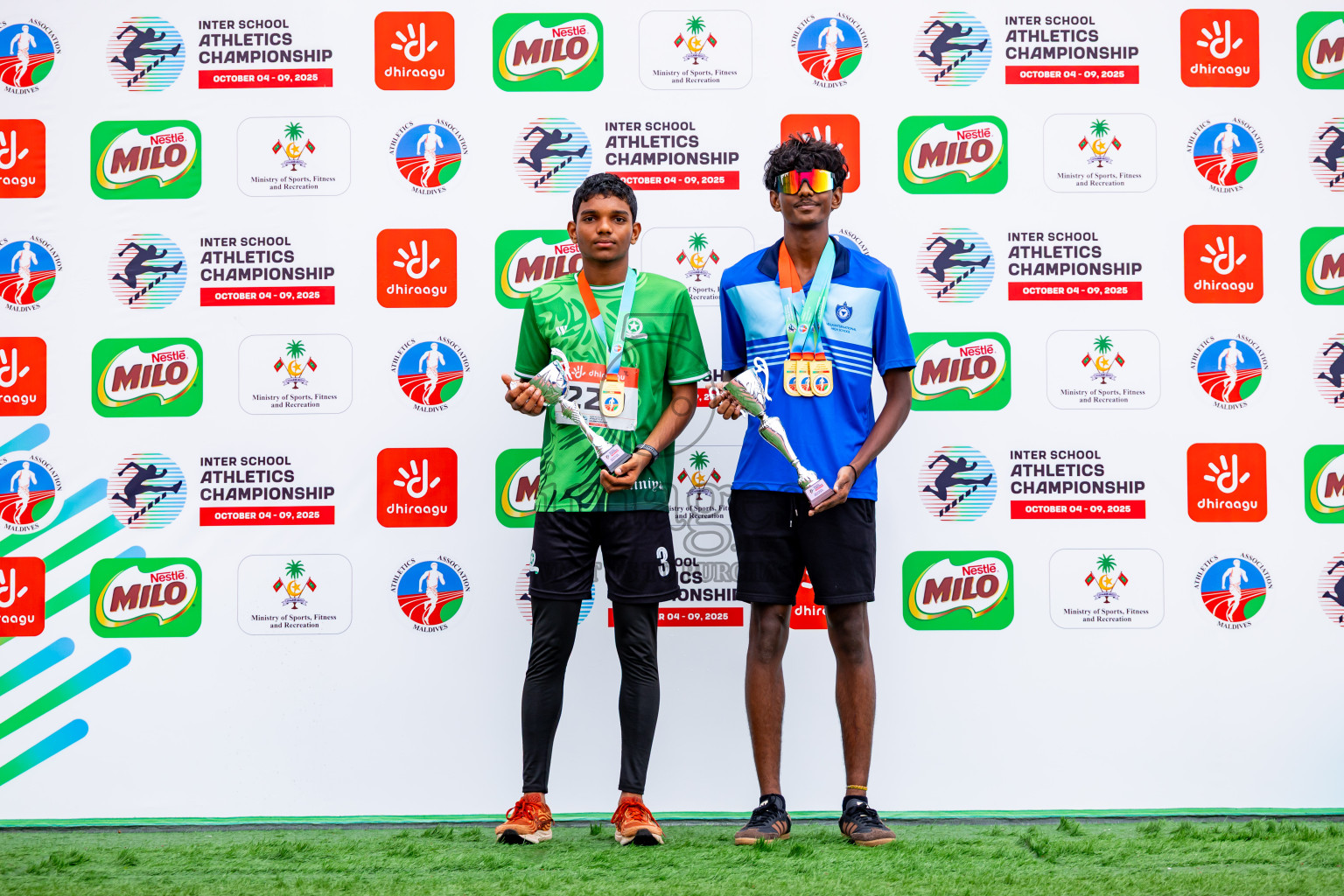 Day 6 of Inter-school Athletics Championship 2025 held in Ekuveni Synthetic Track, Male', Maldives on Sunday, 12th October 2025. Photos by: Nausham Waheed / Images.mv