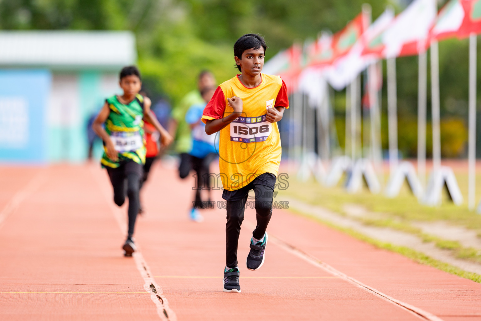 Day 3 of MWSC Interschool Athletics Championships 2024 held in Hulhumale Running Track, Hulhumale, Maldives on Monday, 11th November 2024. 
Photos by: Hassan Simah / Images.mv