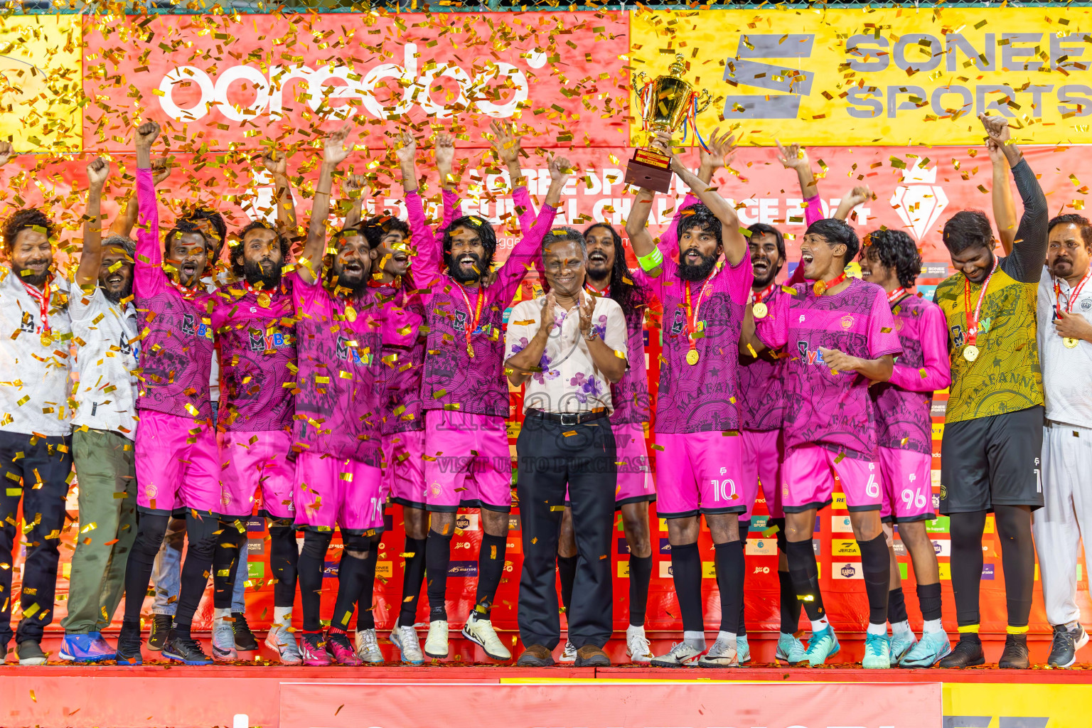 Maafannu vs Villimale in Zone 8 Final on Day 38 of Golden Futsal Challenge 2024 which was held on Friday, 23rd February 2024, in Hulhumale', Maldives Photos: Ismail Thoriq / images.mv