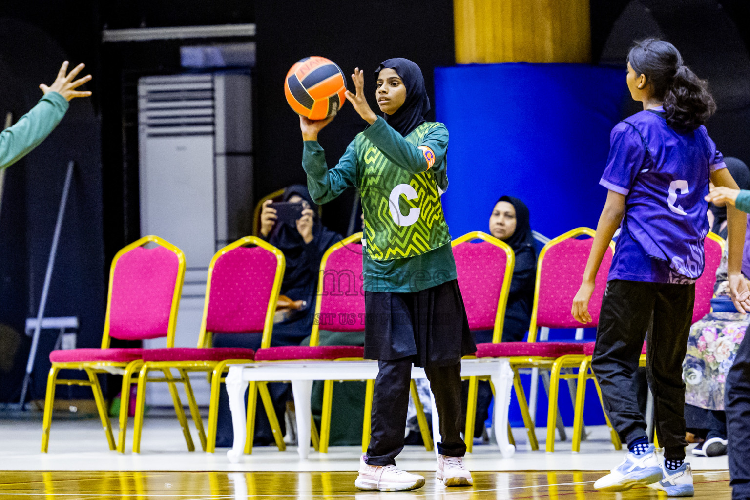 Day 3 of 25th Inter-School Netball Tournament was held in Social Center at Male', Maldives on Sunday, 11th August 2024. Photos: Nausham Waheed / images.mv